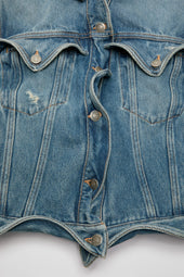 Wavy denim jacket