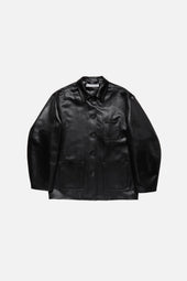 Satin logo overshirt