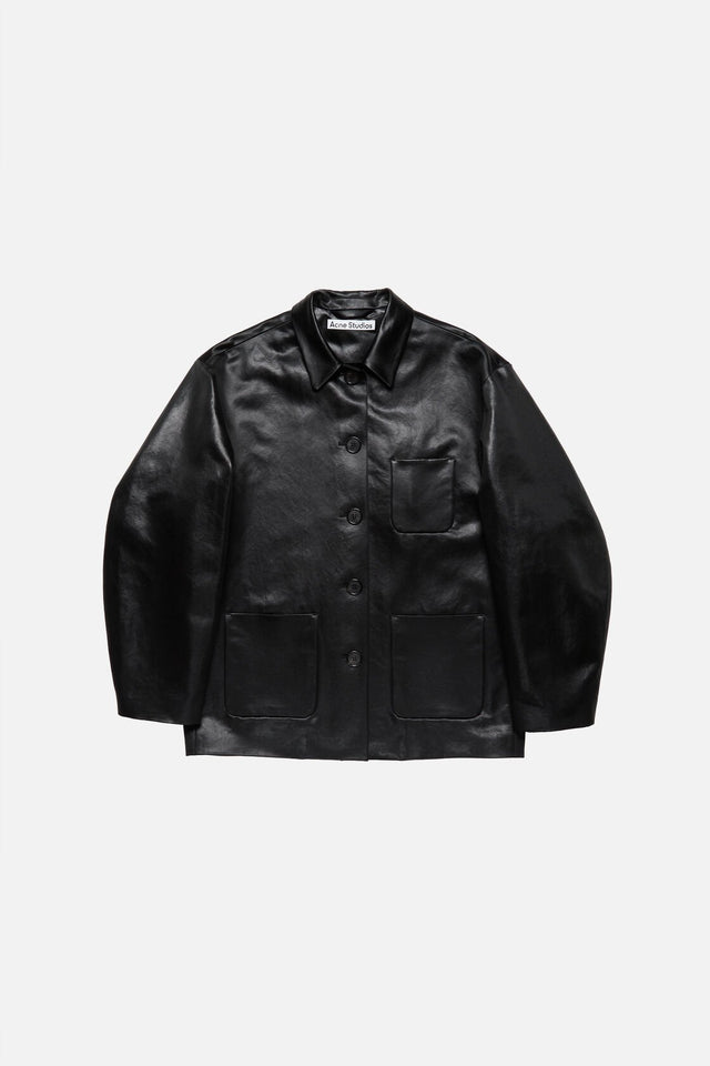 Satin logo overshirt