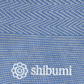 Knee Socks Herringbone Cornflower Pure Cotton