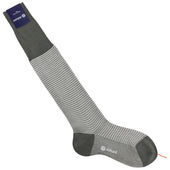 Knee Socks - Houndstooth - Mid Grey - Pure Cotton