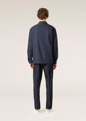 AABBA BLUE COTTON OVERSHIRT