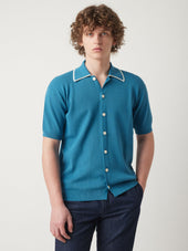 AAGAR COTTON TERRY SHIRT WITH SHORT SLEEVES