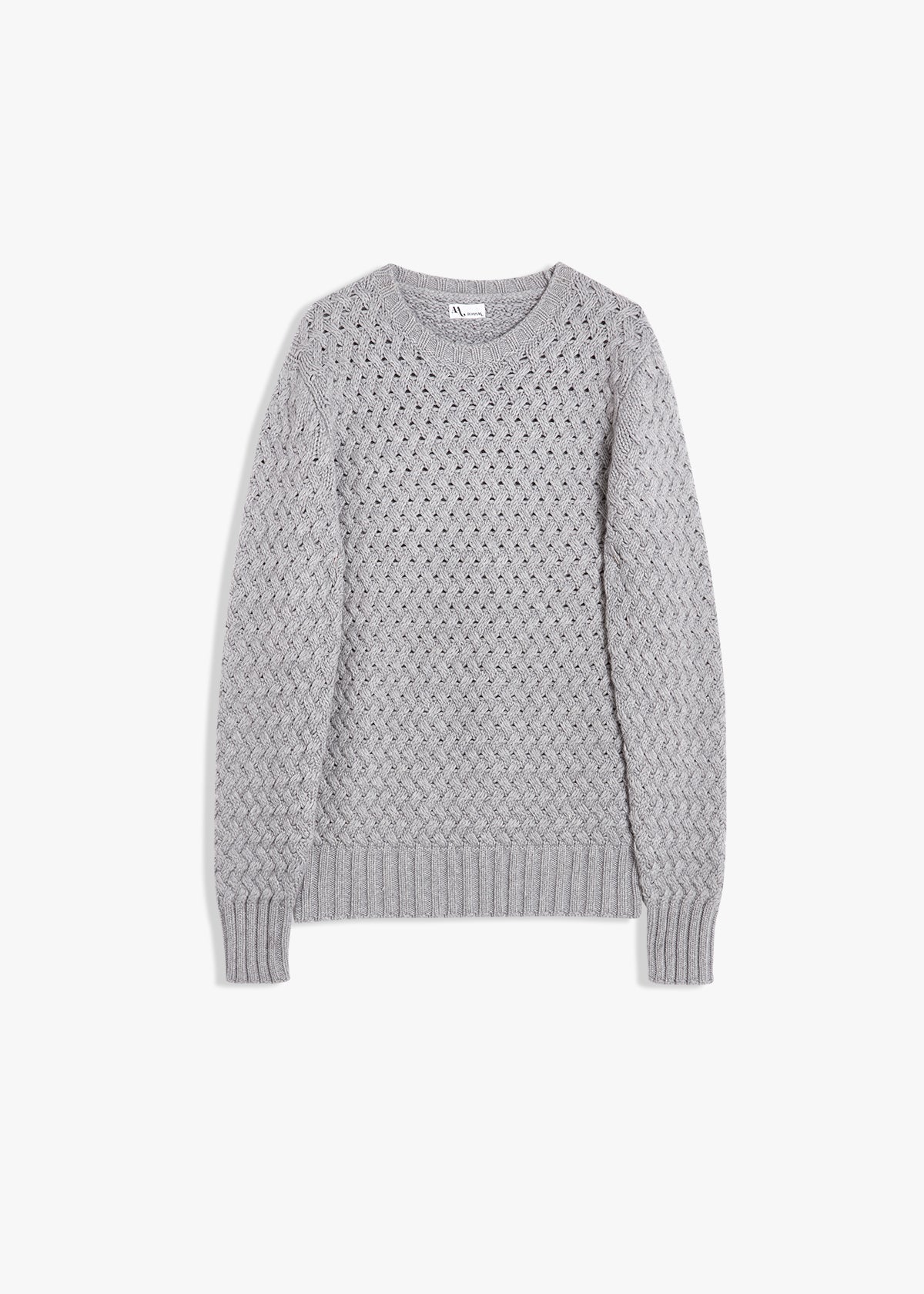 AALVITO ROUND-NECKED BASKETWEAVE STICH SWEATER