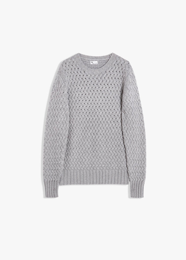AALVITO ROUND-NECKED BASKETWEAVE STICH SWEATER