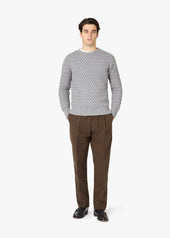 AALVITO ROUND-NECKED BASKETWEAVE STICH SWEATER
