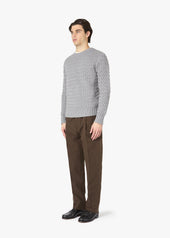 AALVITO ROUND-NECKED BASKETWEAVE STICH SWEATER