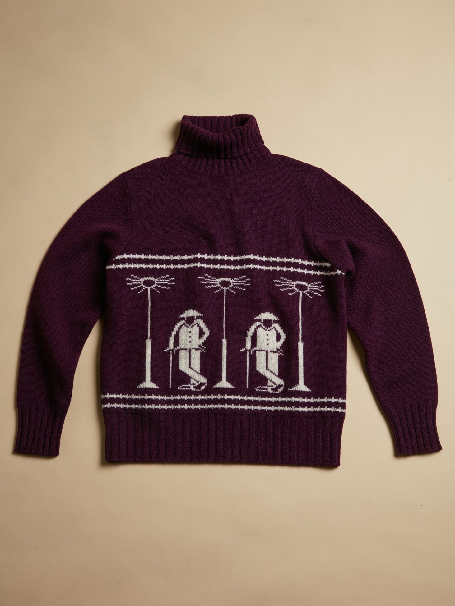 Aamaranto Jacquard Motif Turtleneck