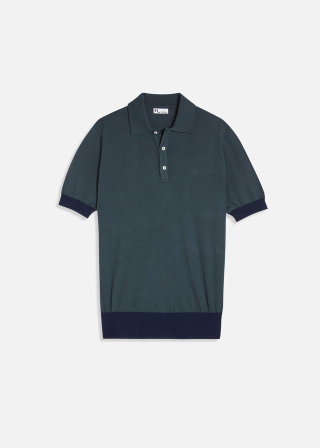 AAMENDOLA BICOLOR COTTON POLO SHIRT