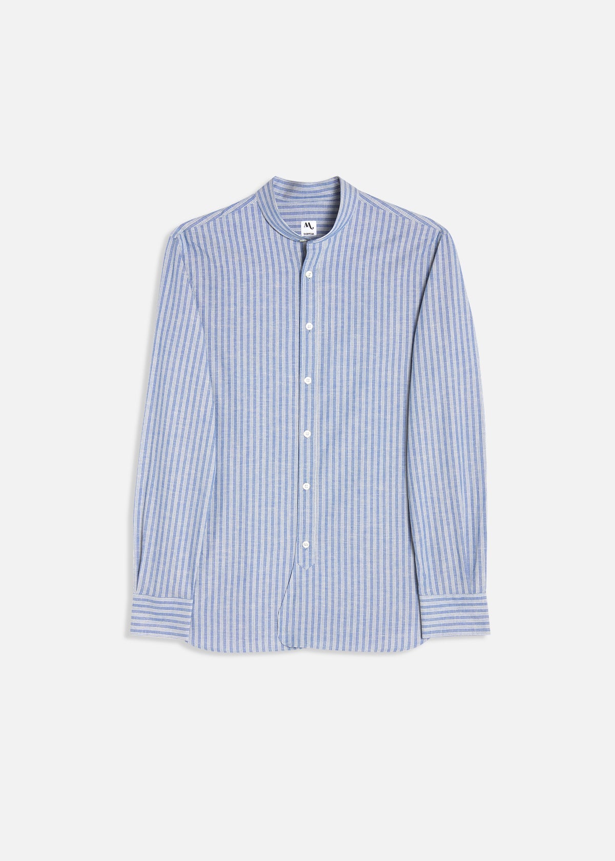 AAMILCARE GURU COLLAR STRIPED SHIRT
