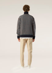AAMINTORE WOOL TURTLENECK WITH GEOMETRIC PATTERN