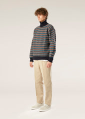 AAMINTORE WOOL TURTLENECK WITH GEOMETRIC PATTERN