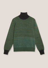 AAMINTORE GREEN WOOL TURTLENECK