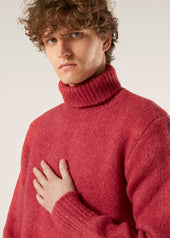 AAMINTORE RED WOOL TURTLENECK