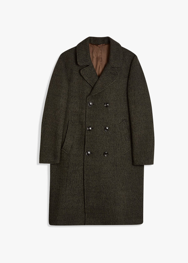 AANCHORAGE DOUBLE-BREASTED MELANGE COAT