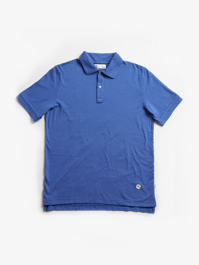 AANDAU KLEIN BLUE COTTON POLO SHIRT