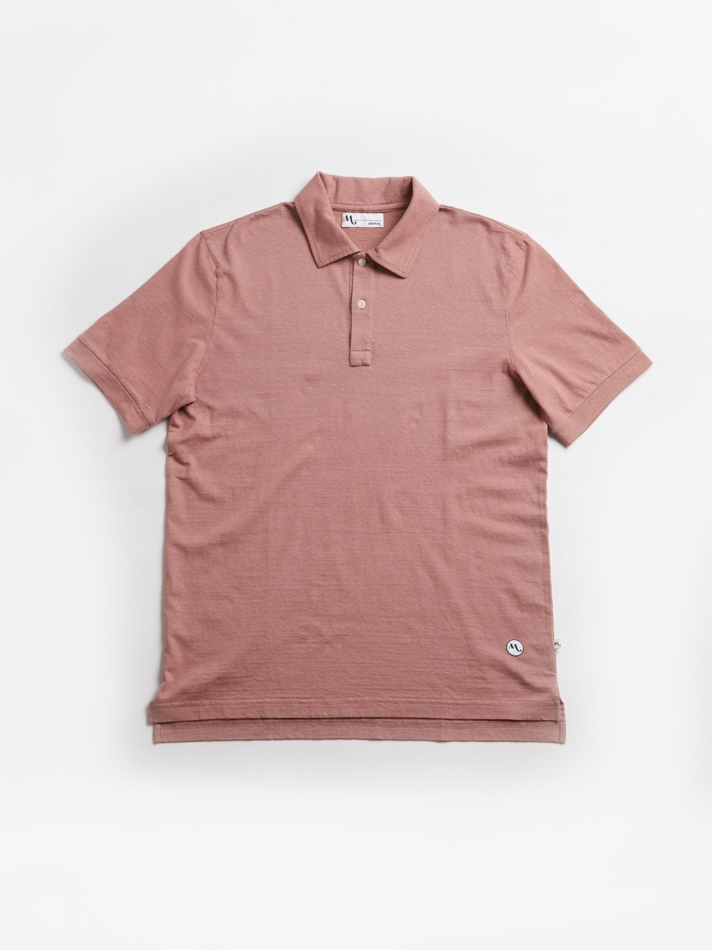 AANDAU POWDER PINK COTTON POLO SHIRT