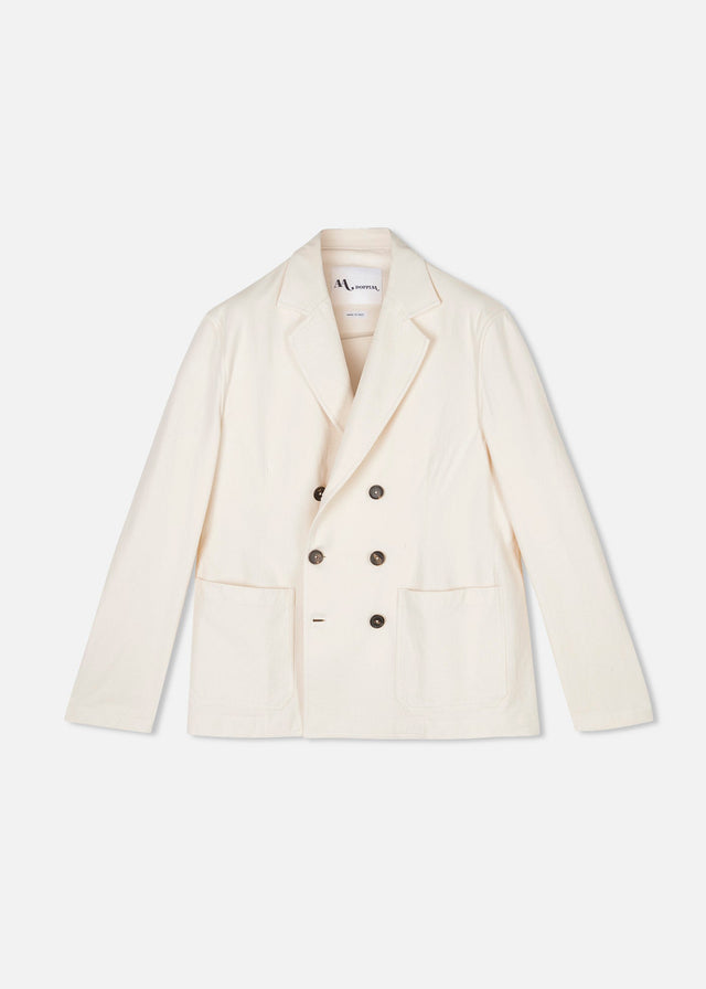 AANSONIA COTTON DOUBLE BREASTED BLAZER