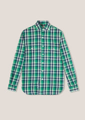 AANTERO GREEN FLANNEL CHECKED SHIRT