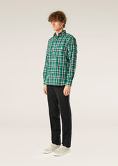 AANTERO GREEN FLANNEL CHECKED SHIRT