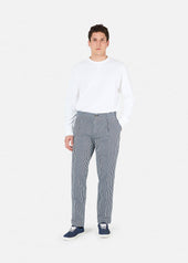 AANTIOCO STRIPED COTTON CHINO TROUSERS