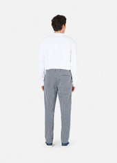 AANTIOCO STRIPED COTTON CHINO TROUSERS