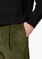 AANTIOCO CORDUROY TROUSERS WITH DARTS