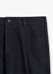 AANTIOCO MOLESKIN TROUSERS WITH DARTS