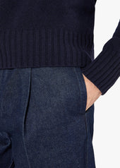 AANTIOCO DENIM TROUSERS WITH DARTS