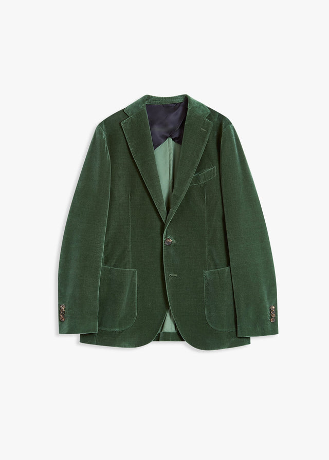 AANZIO VELVET BLAZER WITH PATCH POCKETS