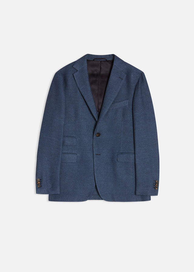 AANZIO LENO WEAVE BLAZER WITH POCKETS