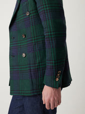 AARADEO TARTAN DOUBLE-BREASTED JACKET