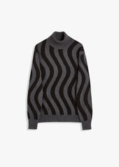 AARCO JACQUARD WOOL TURTLENECK
