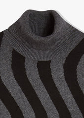 AARCO JACQUARD WOOL TURTLENECK