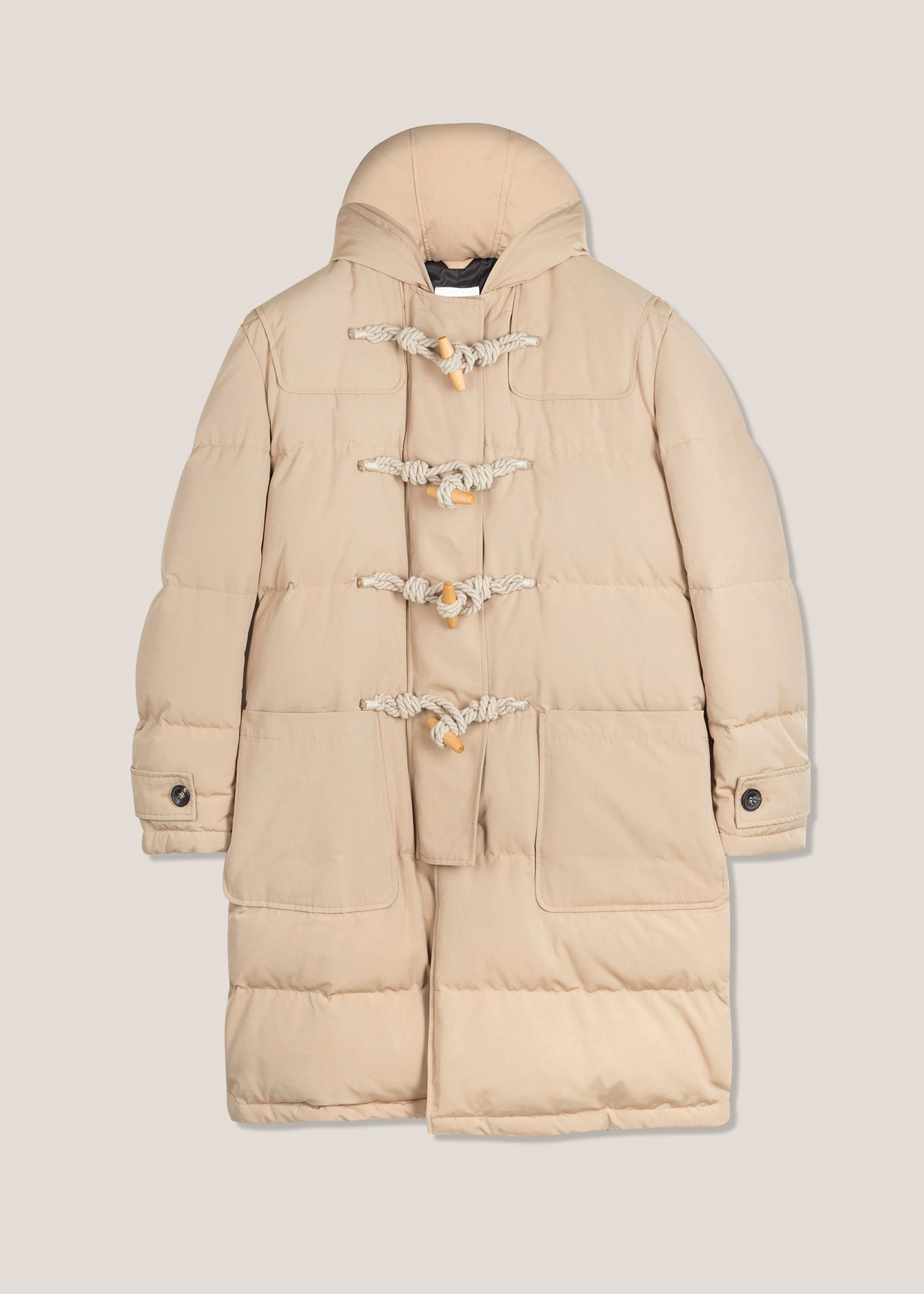AARHS BEIGE DOWN-FILLED MONTGOMERY