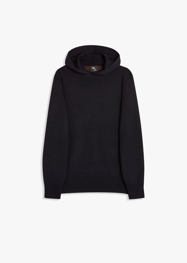 AAURELIO-BI BICOLOR WOOL HOODIE