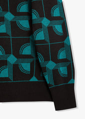 AAVELLINO JACUQARD WOOL CREWNECK
