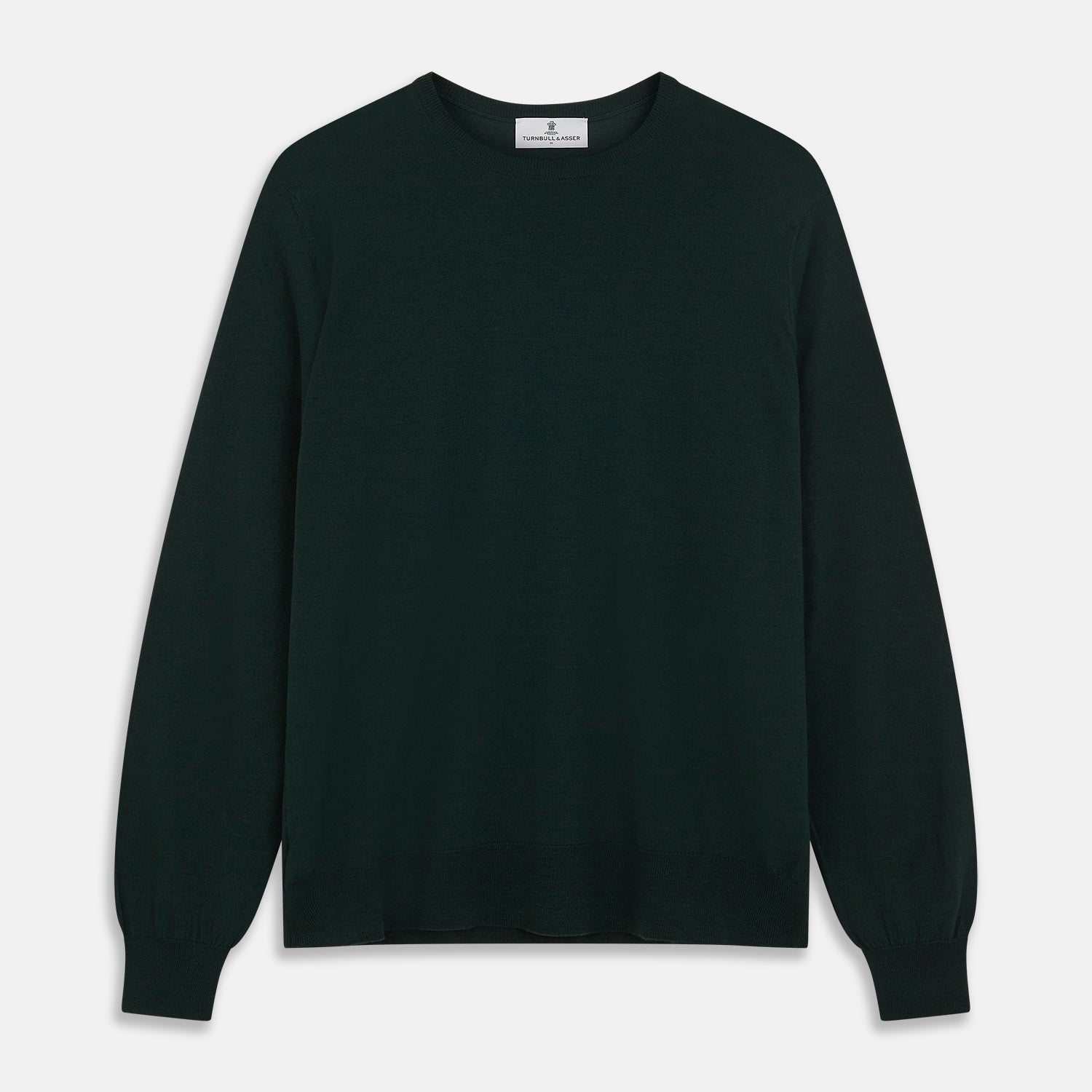 Forest Green Crew Neck Merino Jumper