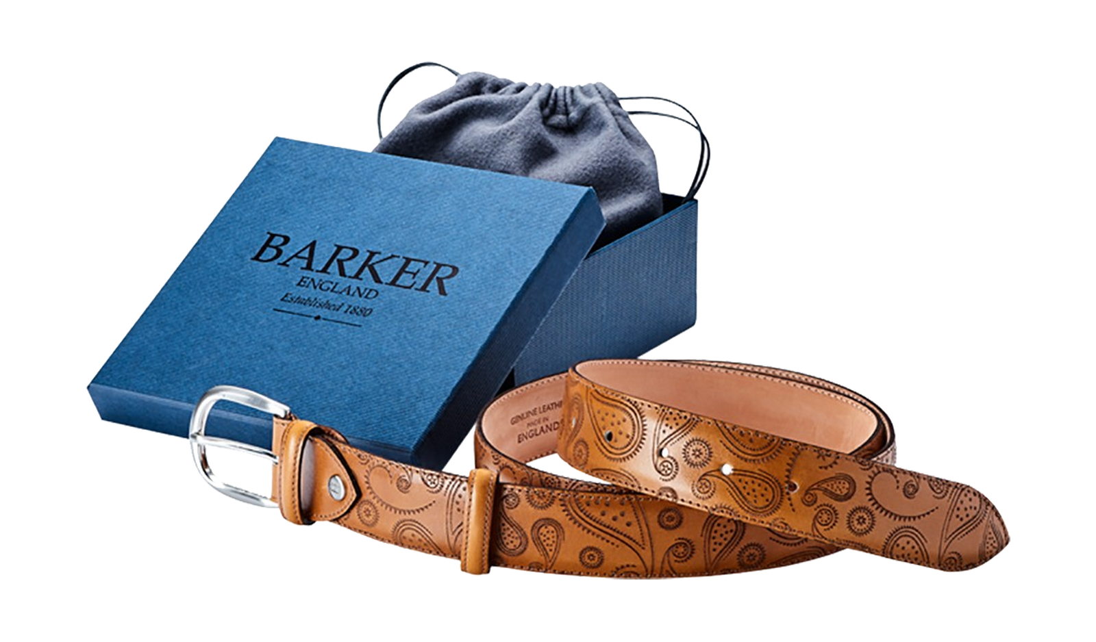 Plain Belt Cedar Calf Paisley Laser
