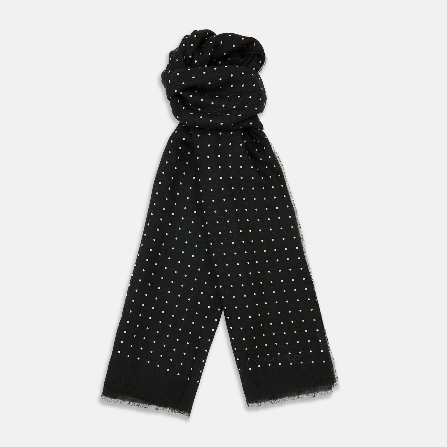 White Spot Superfine Cashmere Scarf