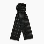 White Spot Superfine Cashmere Scarf