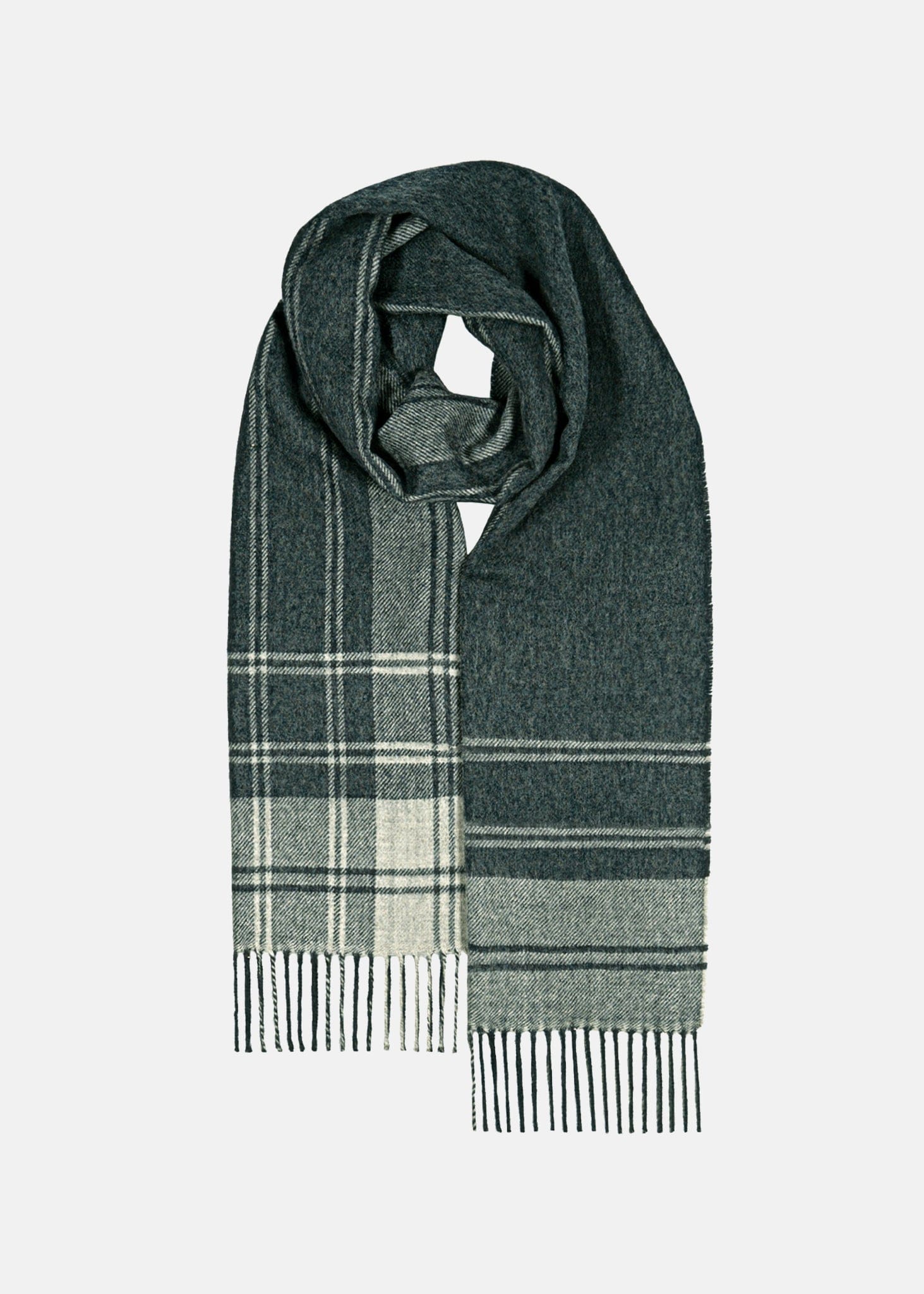 Unisex Oversized Lambswool Scarf Douglas Grey
