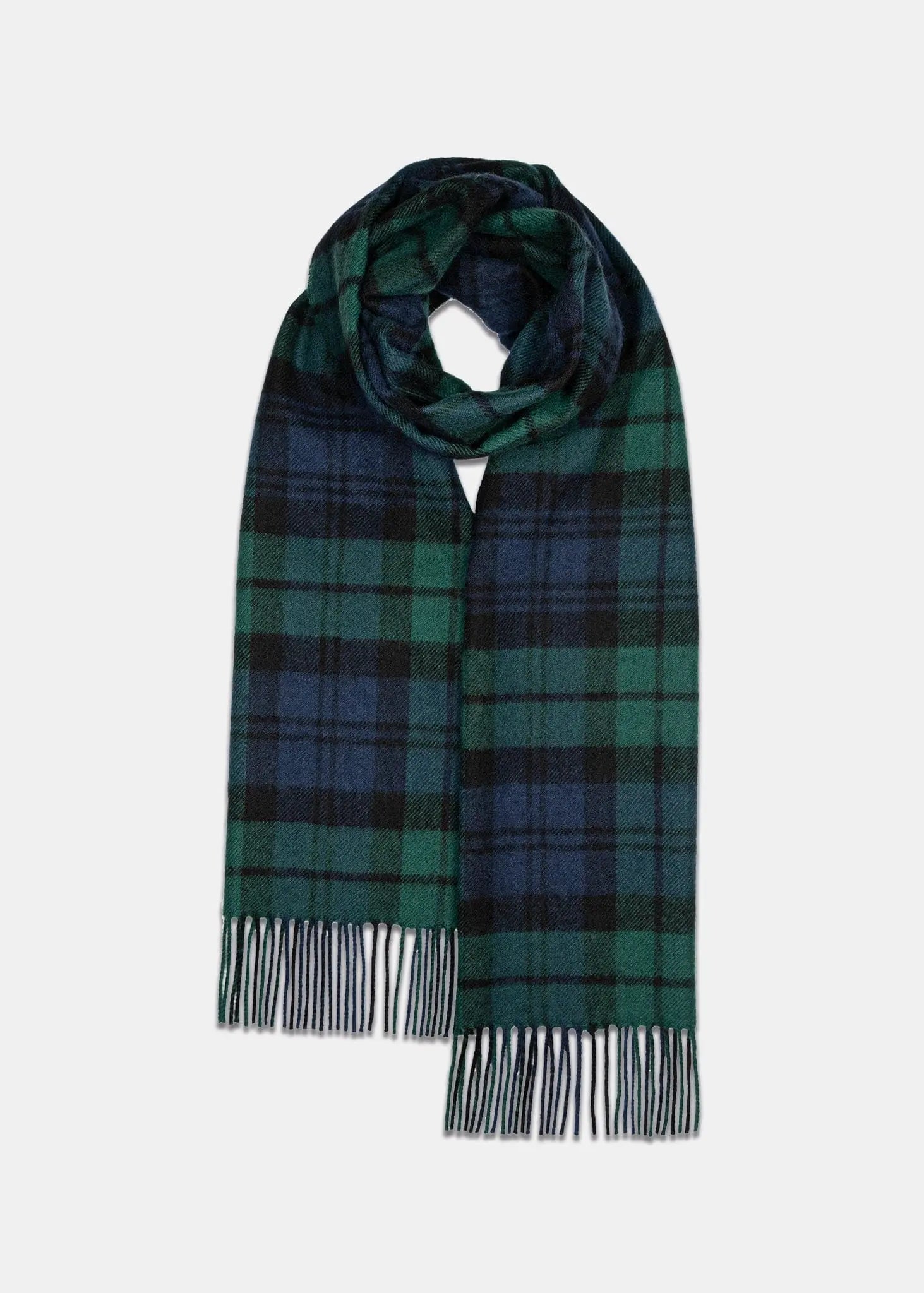 Unisex Oversized Lambswool Scarf Black Watch