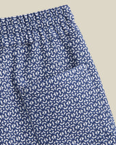 ABSTRACT TILE SHORTS - BLUE