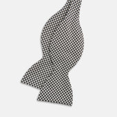 Fine Puppytooth Monochrome Silk Bow Tie