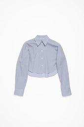 Cropped Pinstripe Button Up