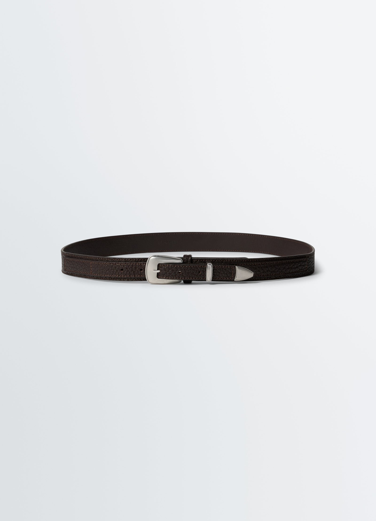 Minimal Western Belt In Leather