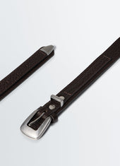 Minimal Western Belt In Leather