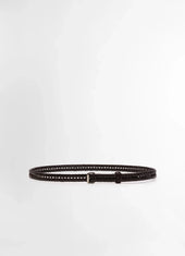 BRAIDED BELT 20MM IN LEATHER