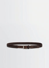 WEAVED BELT 25MM IN LEATHER
